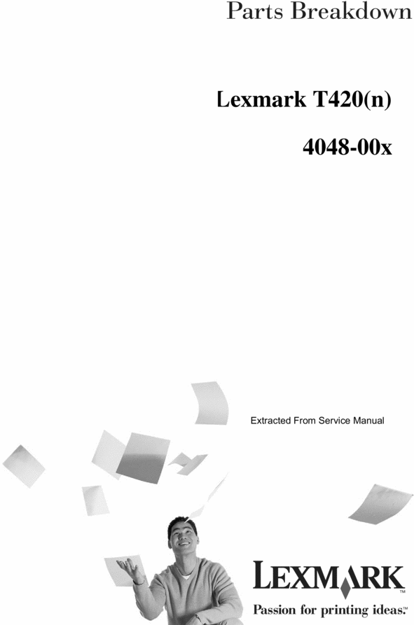 Product picture Parts Manual Lexmark T420 T420n (4048-00X)
